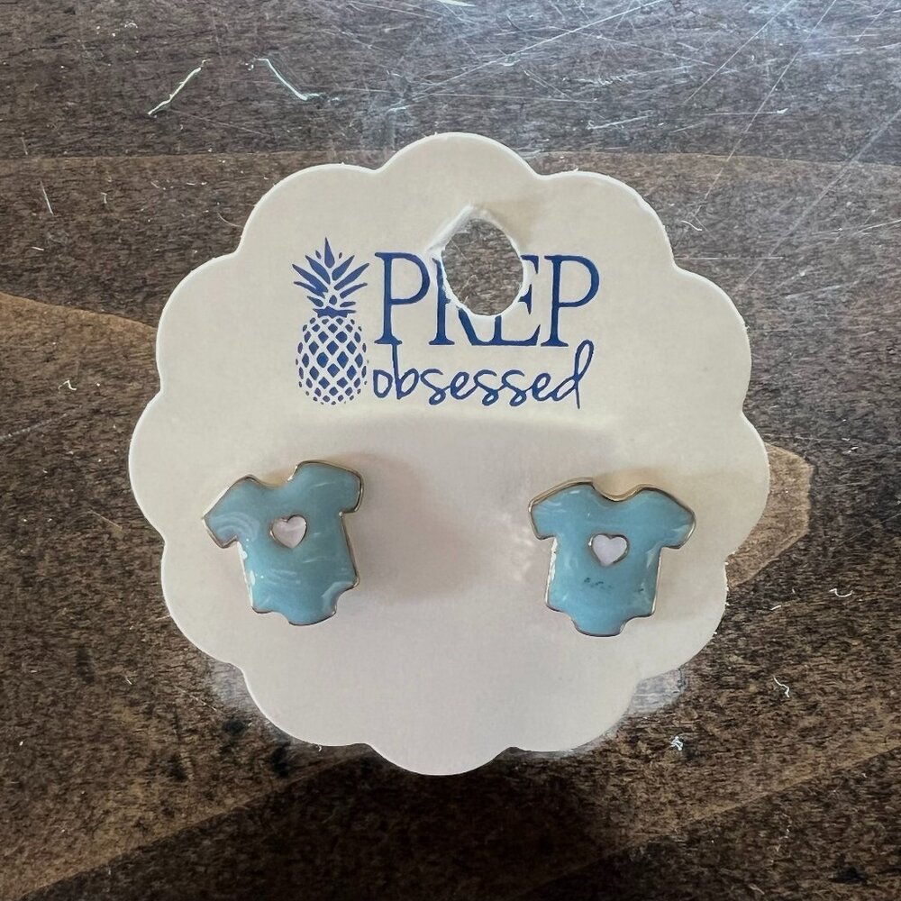 Prep Obsessed - Baby Onesie Enamel Stud Earrings